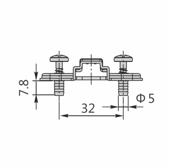 Монтажная планка H=0 DTC PIVOT-PRO Click-On 3D с дюбелями 5x7,8 (89T01TQ) 20408