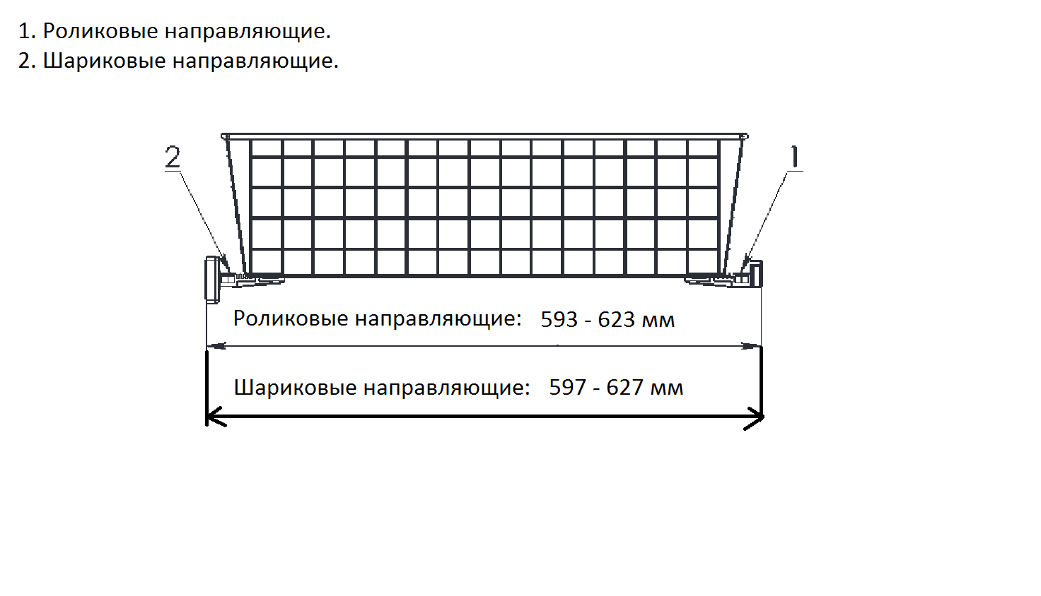 Корзина сотовая 585х485х120, белая 14188 — изображение 3