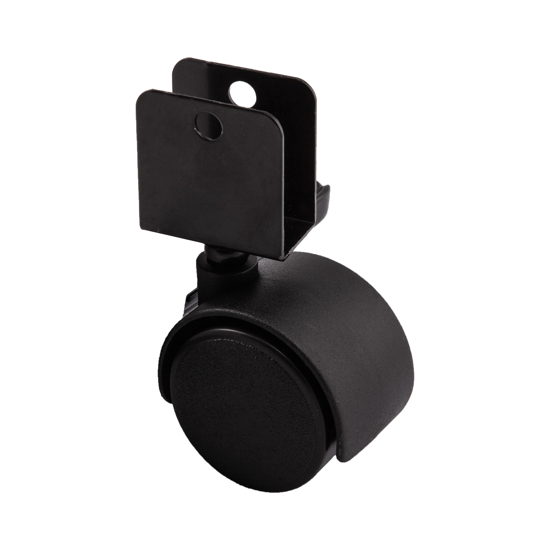 Колесо меб. пласт. d40 U-образное, черный AKS 73091 — изображение 2