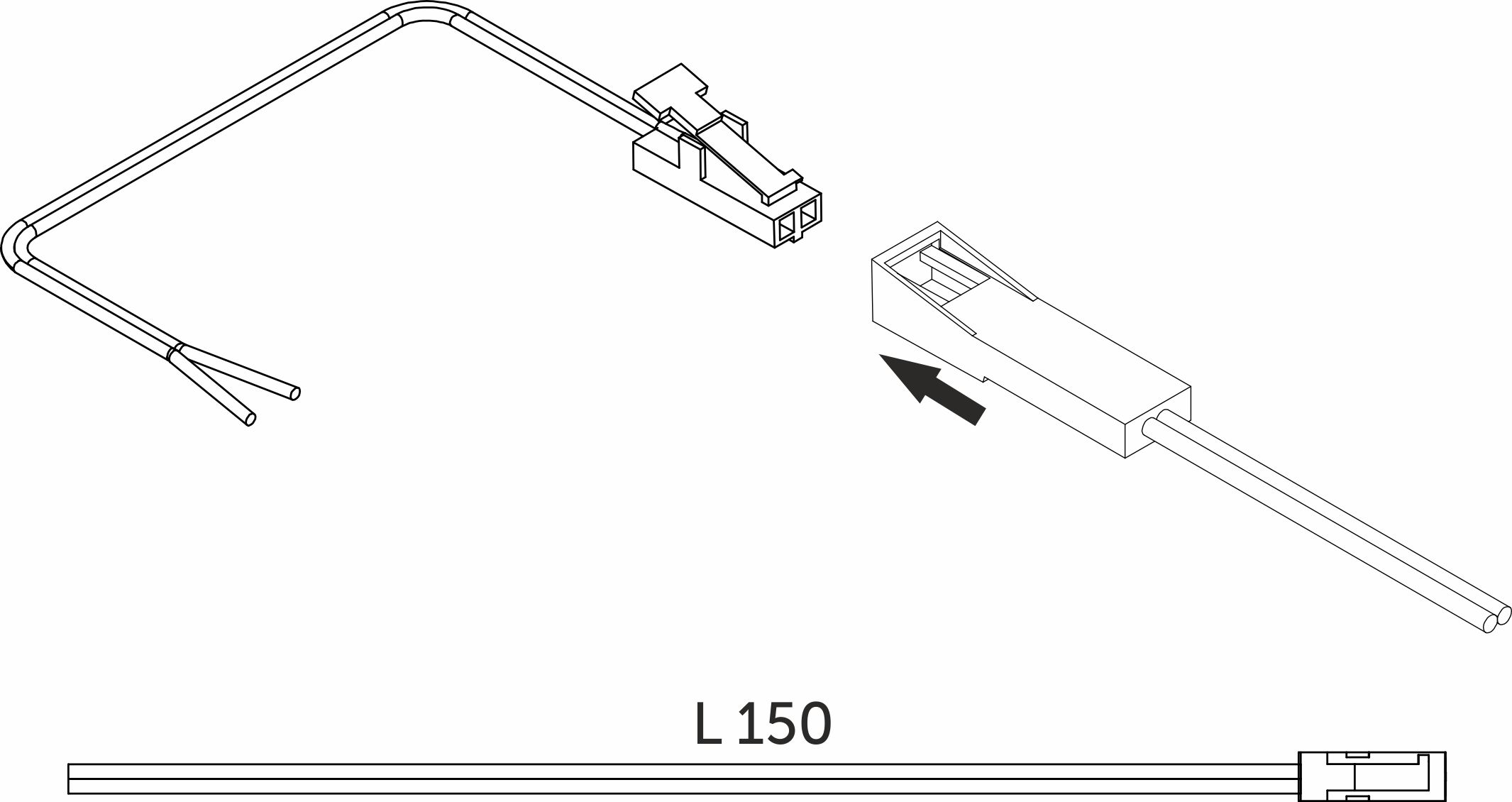 Шнур соединительный (миниконнектор папа- провод), 15 см, AKS 78712