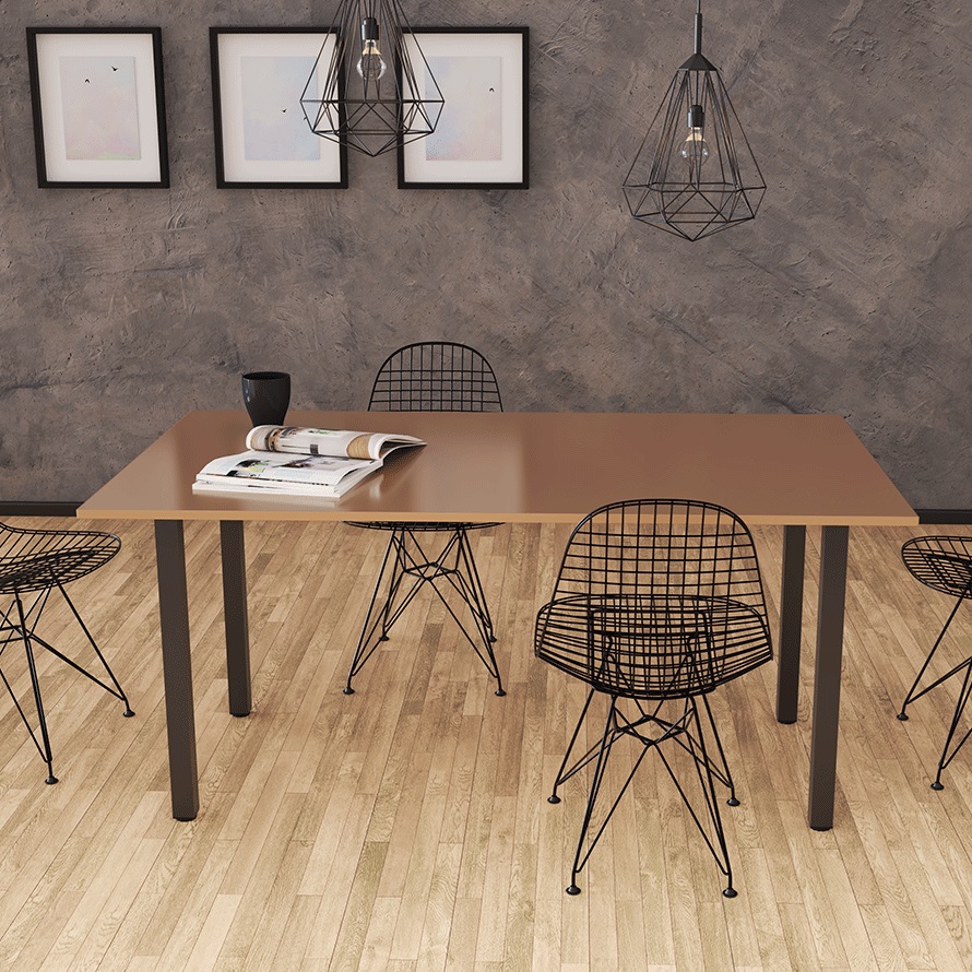 Нога мебельна квадратная 46x46 H710mm алюминий черный TB04.1731.07.689 16549 — изображение 2