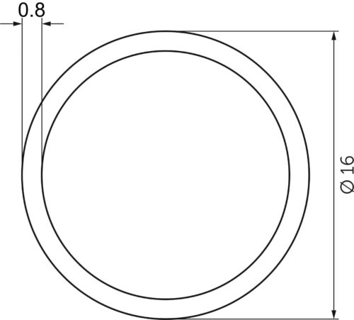 Труба d16 L-3000 (0,80кг/0,8мм), черный AKS 113185