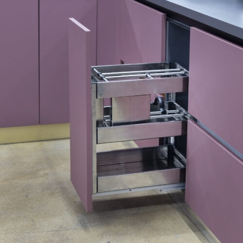 Выдвижная корзина-карго 300 PRIME LINE крепл.нижнее, инокс AKS 90768