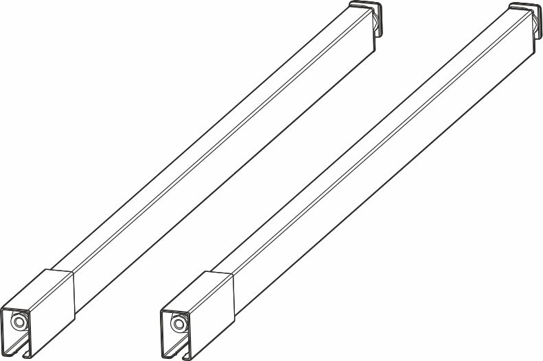 Комплект рейлингов 500мм DTC Dragon Box серый (M0104S500, E18) 0015506