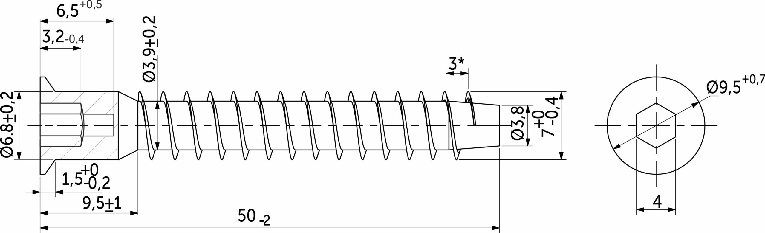 Шуруп-конфирмат 7,0*50 (уп/2,5тыс.шт) AKS PLUS 46833