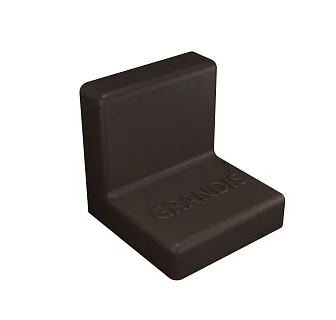 Уголок крепежный 20x20 мм толщ.1,2мм с крышкой, венге