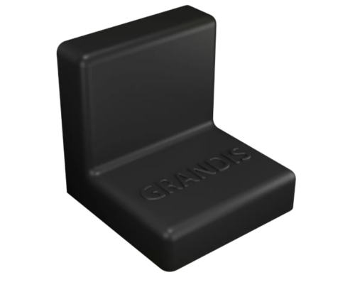 Уголок крепежный 20x20 мм толщ.1,2мм с крышкой, черный 10-436P  0306281