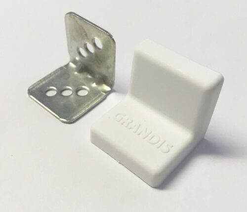 Уголок крепежный 25x25 мм толщ.1,2мм с крышкой, белый 10-419P  0306283