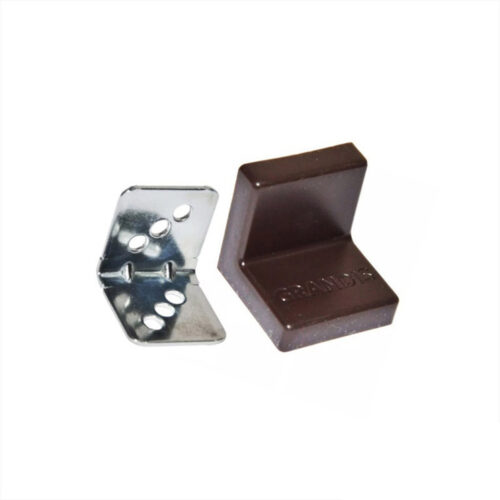 Уголок крепежный 25x25 мм толщ.1,2мм с крышкой, венге 10-419P  0306285