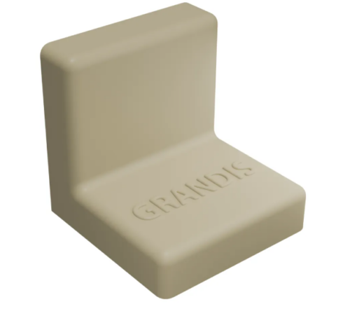 Уголок крепежный 25x25 мм толщ.1,2мм с крышкой, ясень 10-419P  0306295