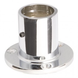 Крепление (розетка) трубы d25 (510Е) высокое (фланец), хром AKS 14301