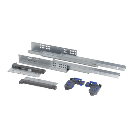 Направляющая скрытого монтажа L-450 push to open с замками PRIME by AKS 3D полное выдв 113664