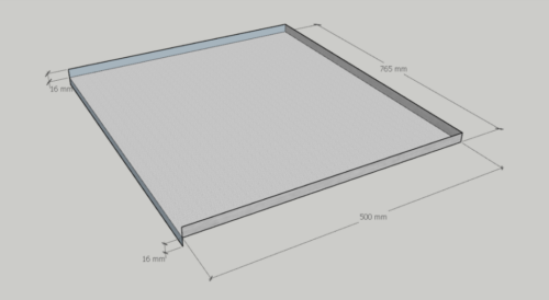 Гигиенический поддон алюм.800 (гл.500)  1078