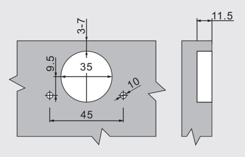 Петля Unihopper 90*с довод.(фальш) CLIP-ON + H=0/3D (TWO-WAY) 24530