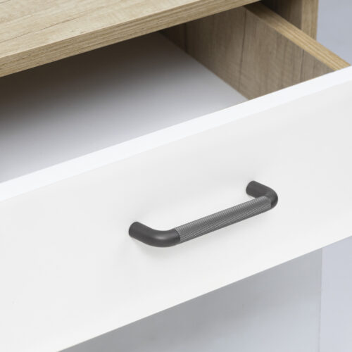 Ручка меб. скоба мет. FLUID 128 графит, AKS 103276