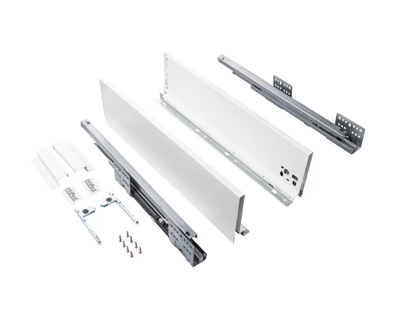 Комплект ящика Firmax Smartline, длина 450 мм, высота 135 мм с доводчиком, белый FRM0745.007/135P