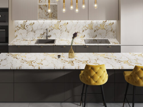 Мебельный щит №113 Мрамор золотой 3000*600*6 3113