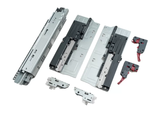 Комплект направляющих Soft+Push под штангу синхр. ALPHALUX для ЛДСП 16мм  300мм ALF0010.30SP