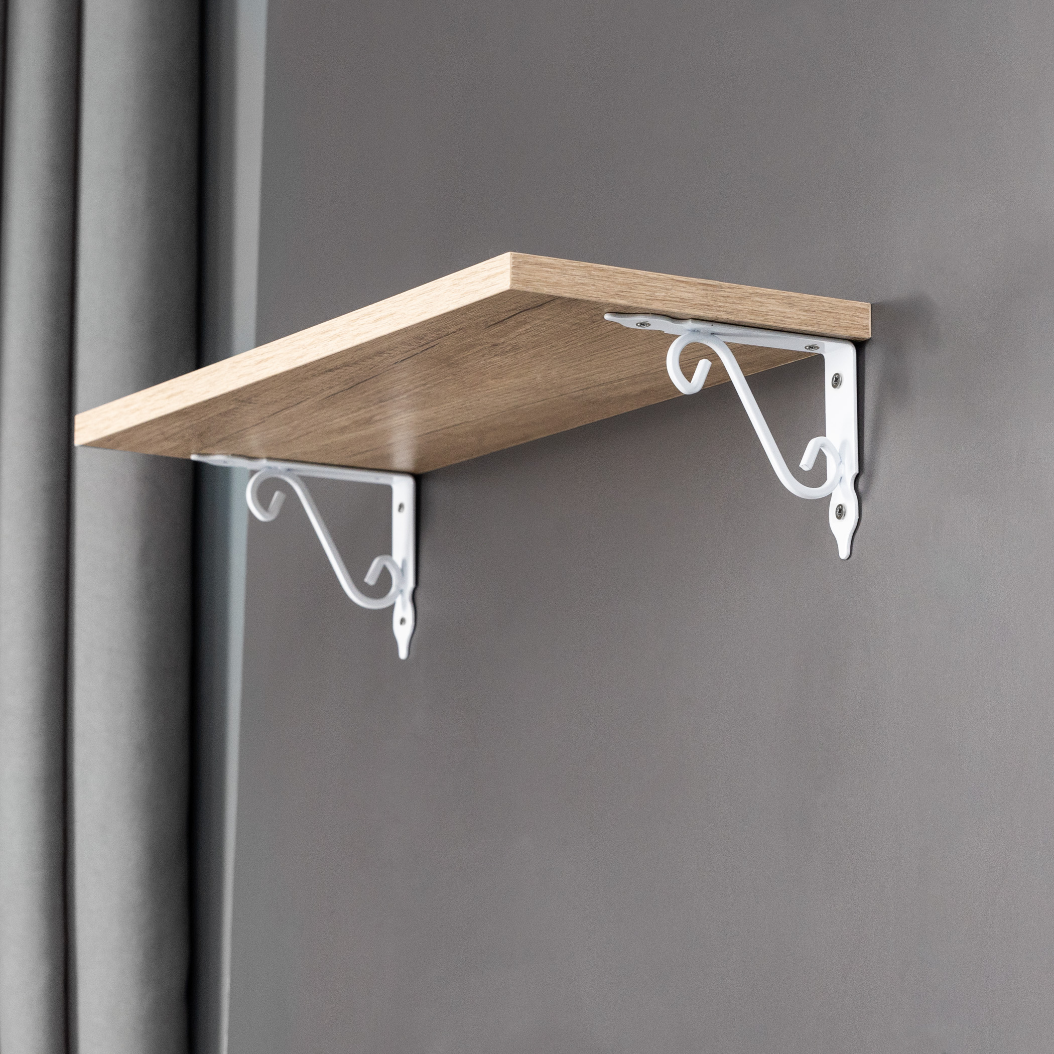 Полкодержатель мет. MELODY 145*110, белый AKS 59118