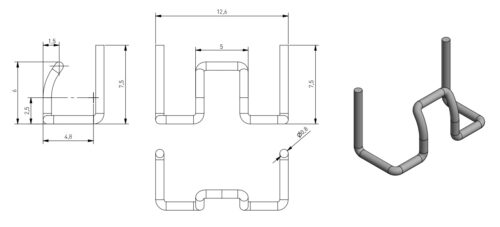 Ограничитель угла открывания петли до 86° металл AKS 116236