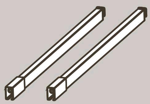 Комплект рейлингов 500мм DTC Dragon Box т.серый (M0104S500, E30) 22546