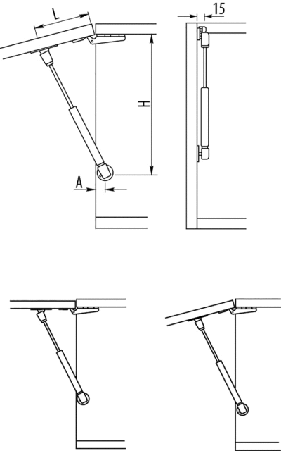 Газлифт мебельный 6 кг. GTV PD-G0060-N02  00003479