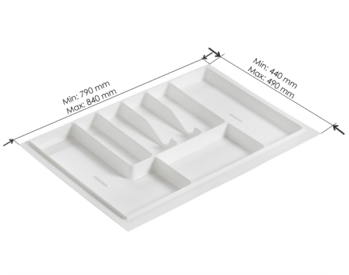 17879 Лоток L 900 мм, белый
