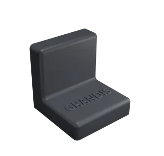 Уголок крепежный 25x25 мм толщ.1,2мм с крышкой, графит 4192