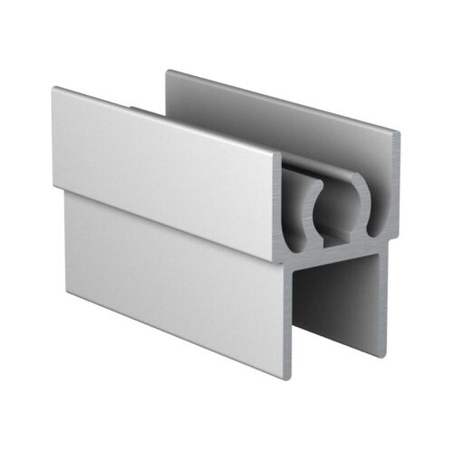 Профиль горизонтальный верх АВД-0607 серебро анод 1 метр 1591 (кратно 1,5м)