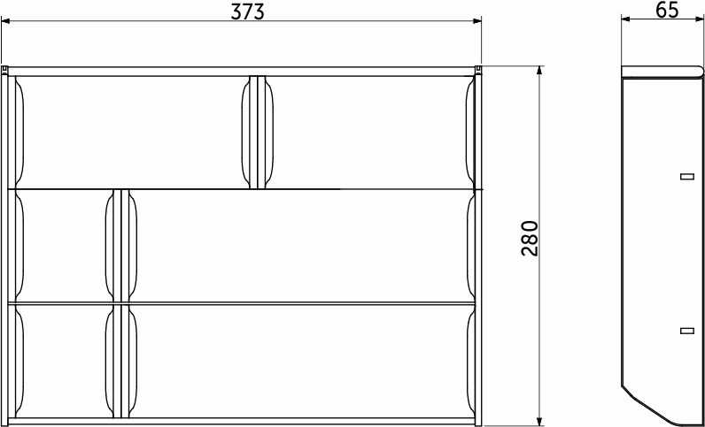 Вкладыш 30/400 шуфлядный металлический Organizer нержавеющая сталь (373*280*65) AKS 64587 — изображение 2