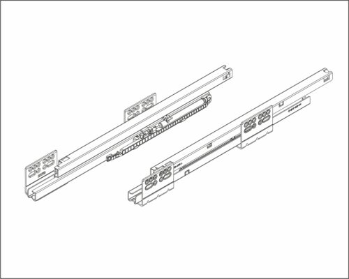Направляющие 500мм для боковин h=69,5 40 кг DTC Dragon Box (M005004H) 0020059