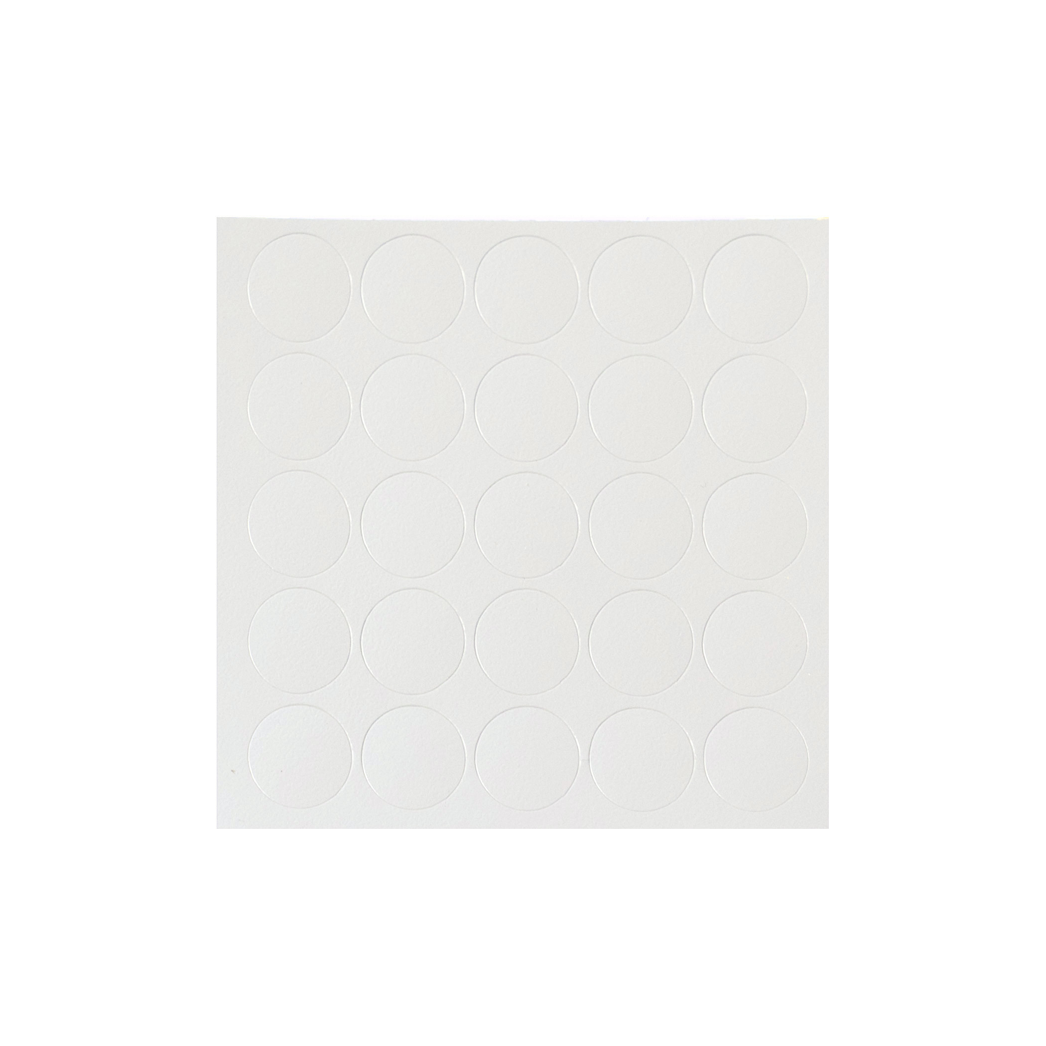 Заглушка самоприлипающая к конфирматам белый (14320) AKS (лист-25шт.) 82906