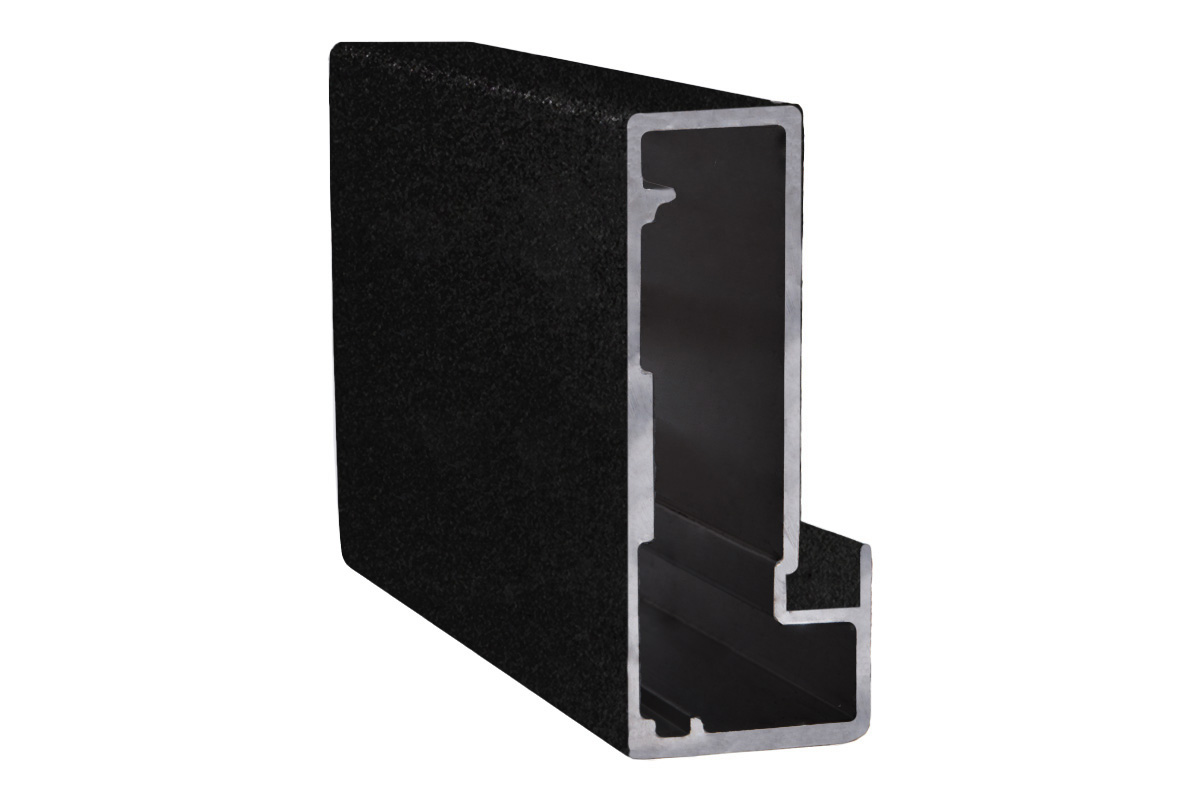 Профиль алюминиевый для рамочных фасадов Z-4 черный муар (L-6000) 117081 — изображение 2