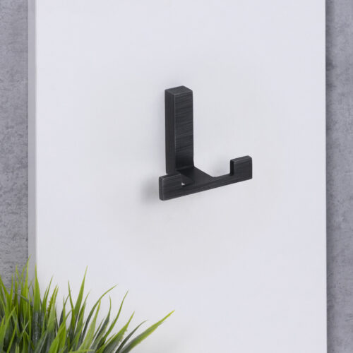 Крючок меб. двухрожковый мет. LEGGO шлифованный титан AKS 103310