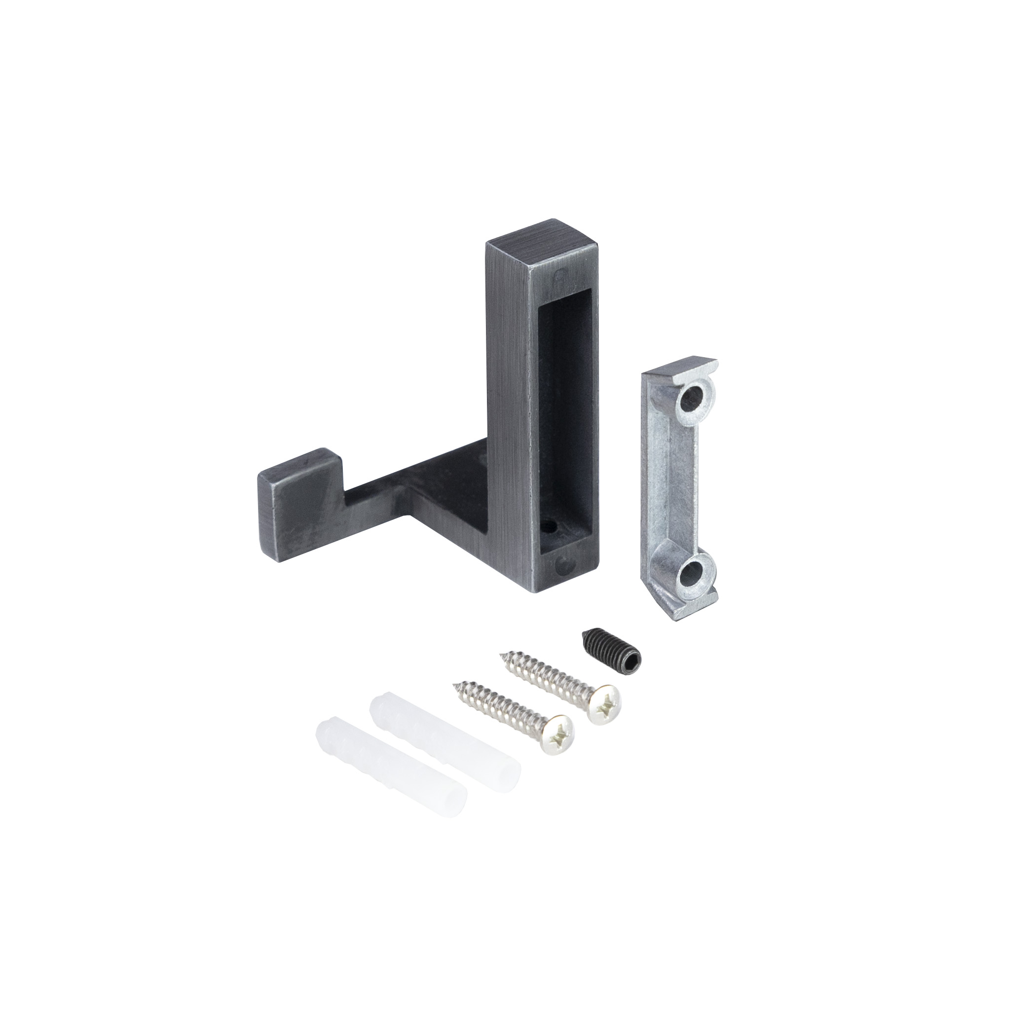 Крючок меб. двухрожковый мет. LEGGO шлифованный титан AKS 103310 — изображение 2