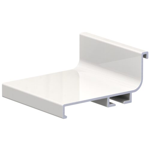 Ручка профиль в нижнюю базу L-образн, белый мат. 9016 1 метр  АВД-4464 1342