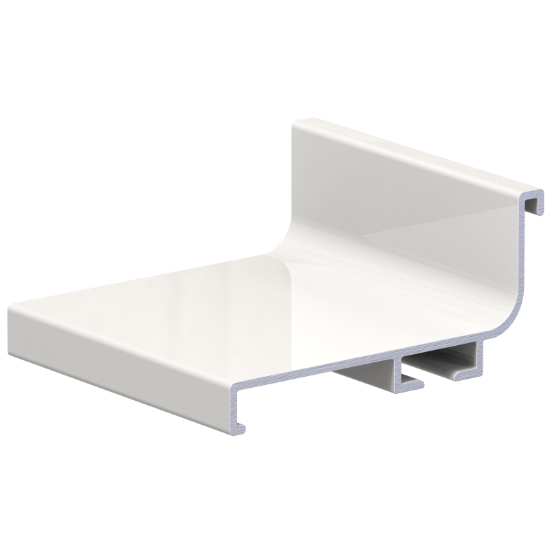 Ручка профиль в нижнюю базу L-образн, белый мат. 9016 1 метр АВД-4464 1342