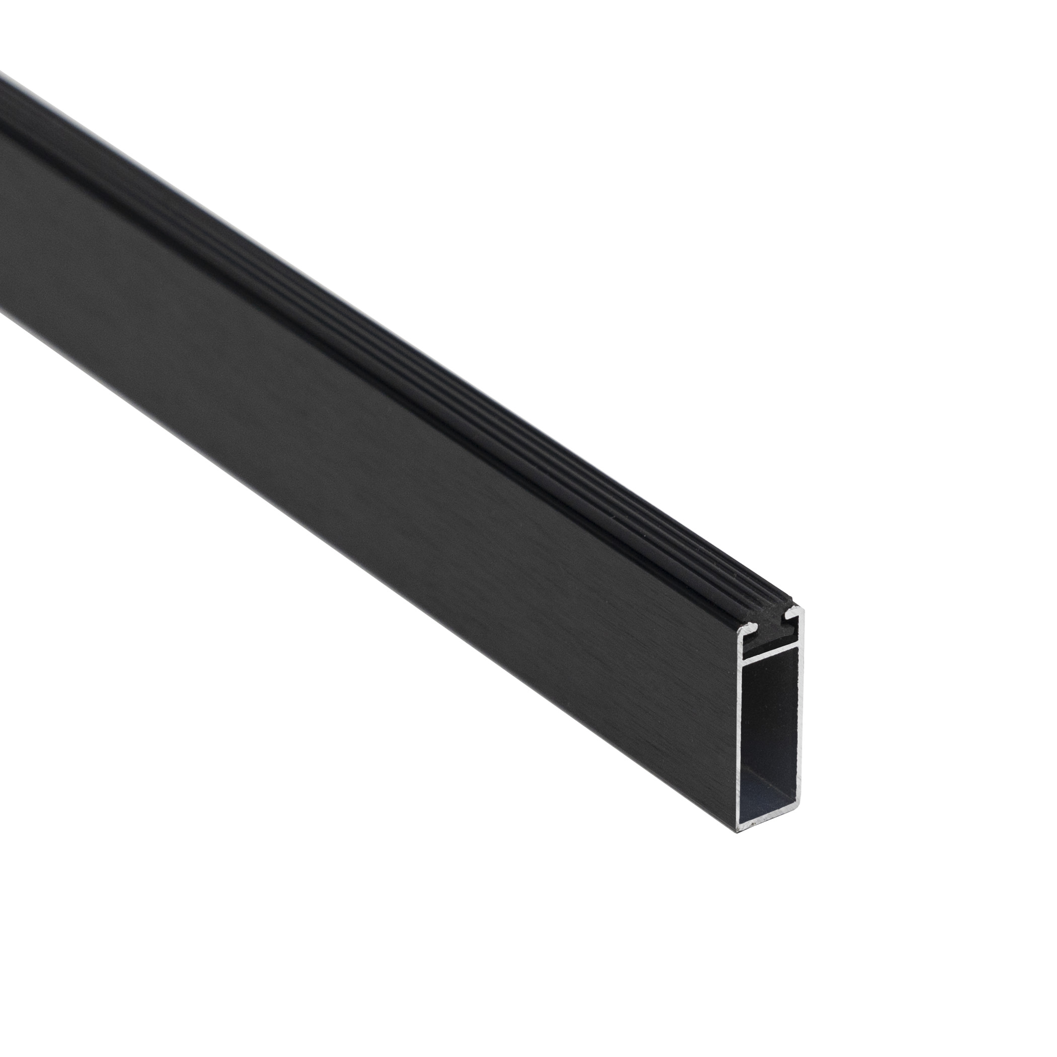 Штанга гардеробная прямоуг. FAME L-1000 с демпфером, черный браш AKS 113748 — изображение 2