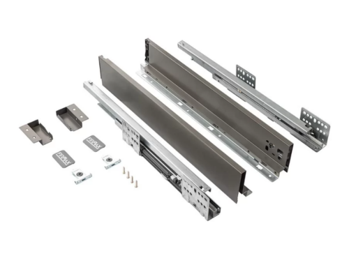 Комплект ящика Firmax Smartline, длина 450 мм, высота 84 мм, с доводчиком, серый FRM0745.043/84