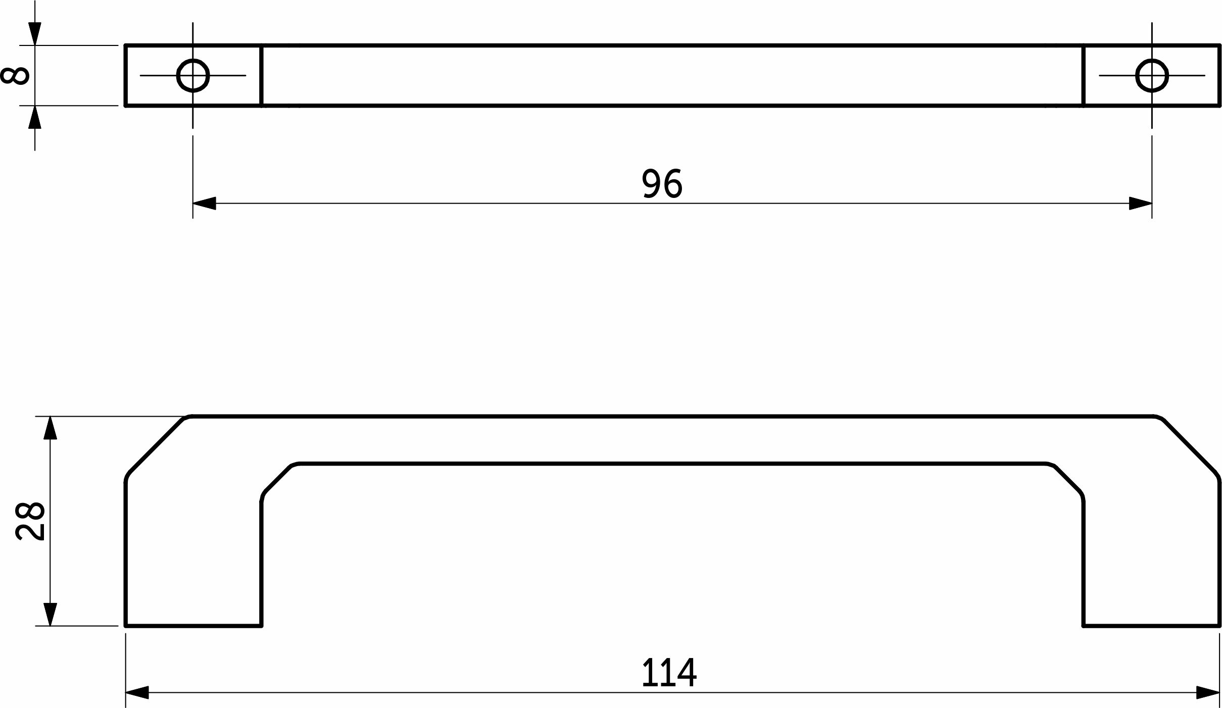 Ручка меб. скоба мет. VULKAN 96 черный матовый 92266 — изображение 2