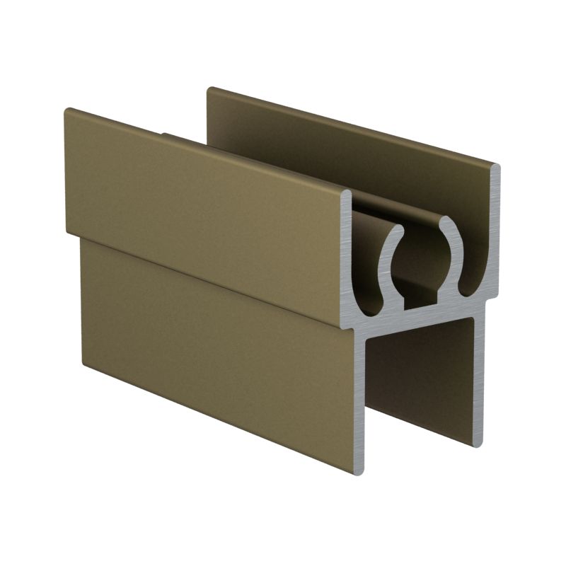 Профиль горизонтальный верх АВД-0607 шампань анод 1 метр 1593 (кратно 1,5м)