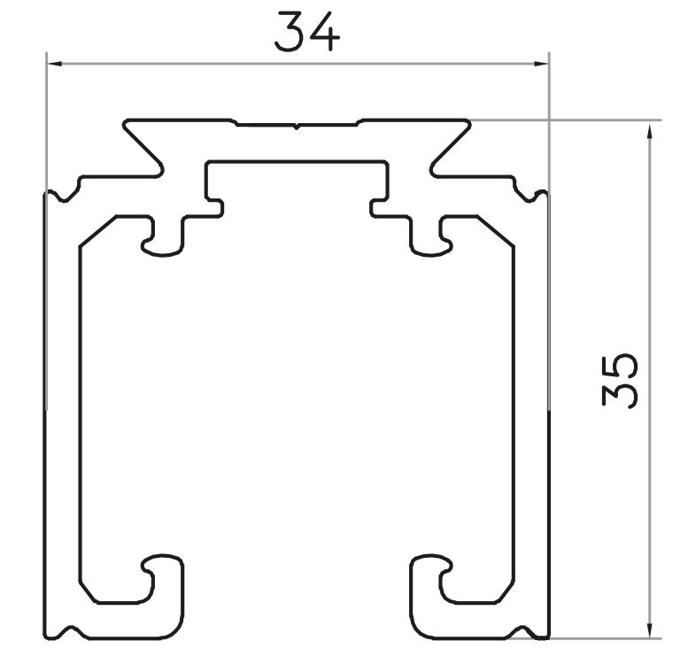 FM186 Направляющая для FM903/905/910/911, L-2000 мм, черный FRM0186.200B/T — изображение 2
