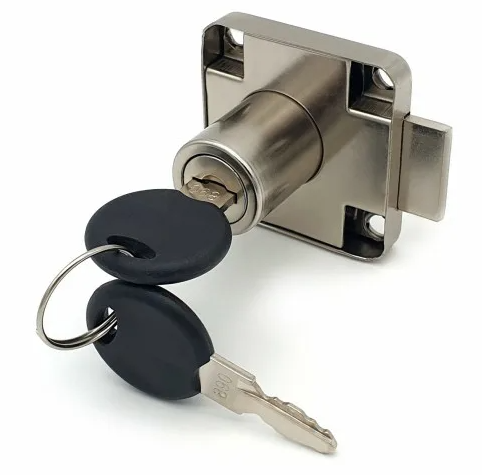 Замок (квадратный) никель (штамп) с отв планкой №138 (148) XSTAR 010214