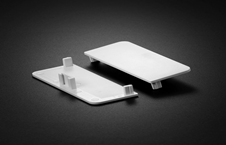 Комплект торцевых заглушек закрытого типа П-образн. (2 части:L+R), пластик Белый 15118