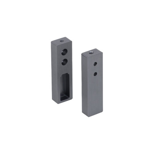 Держатель штанги гардеробной прямоуг. FAME/1 концевой, графит браш AKS 113734