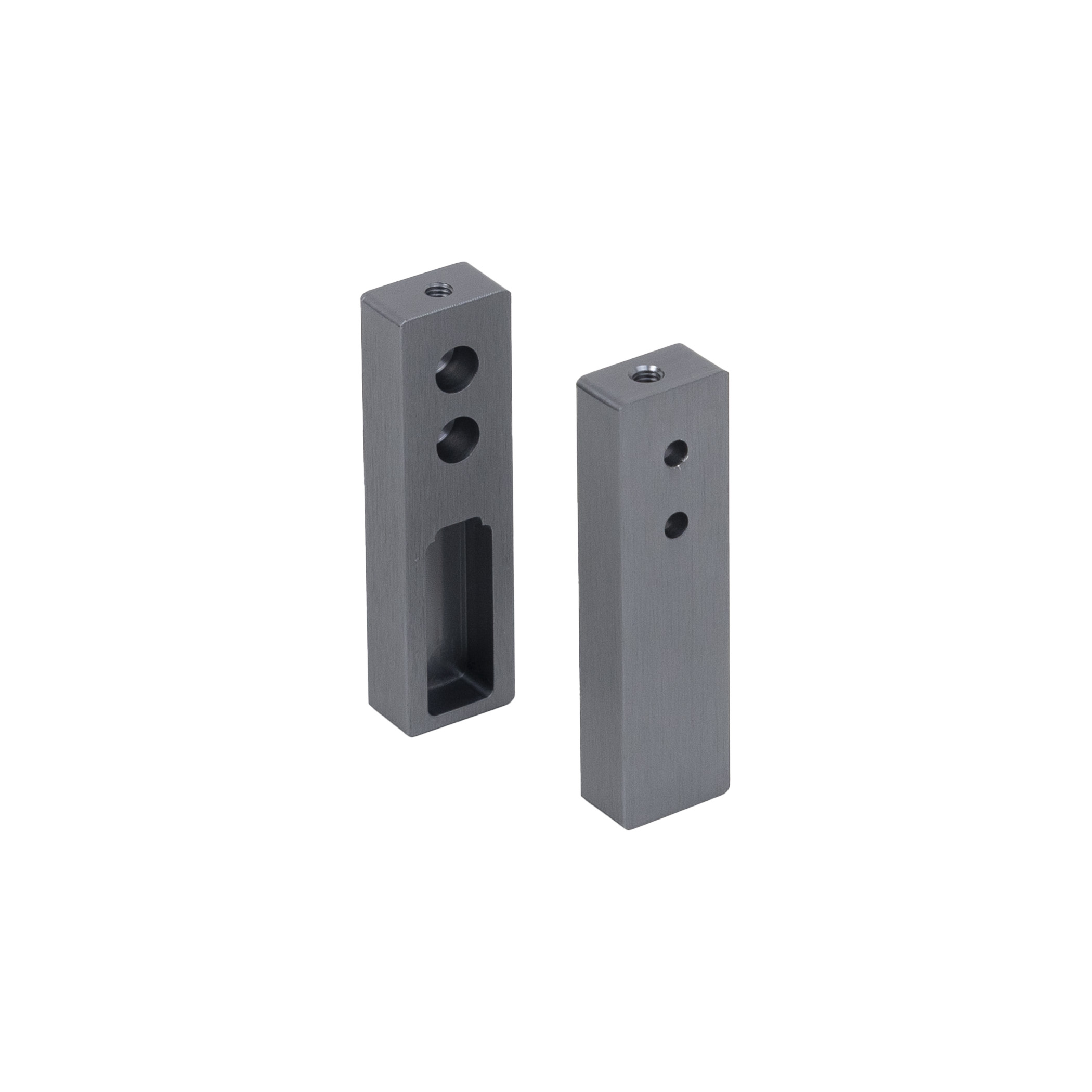 Держатель штанги гардеробной прямоуг. FAME/1 концевой, графит браш AKS 113734