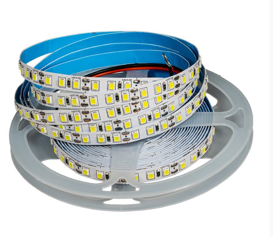 Лента M1, 2835 IP20, 120LED/м, 6500K холодный, 12В, 9,6Вт/м, 1200Лм/м, CRI>80, 8мм х 5м 10052008