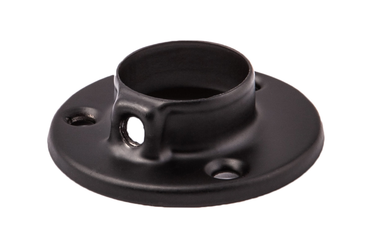 Крепление (розетка) трубы d25 (510) сталь, черный AKS 59737 — изображение 2
