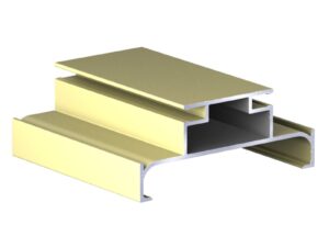 Профиль врезной вертикальный двухсторонний золото 1 метр АВД-7420  (кратно 3 метрам)  1910