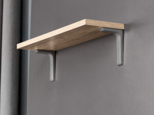 Полкодержатель-регоменсоль 12см (1кпл=2шт), серый, AKS 19204